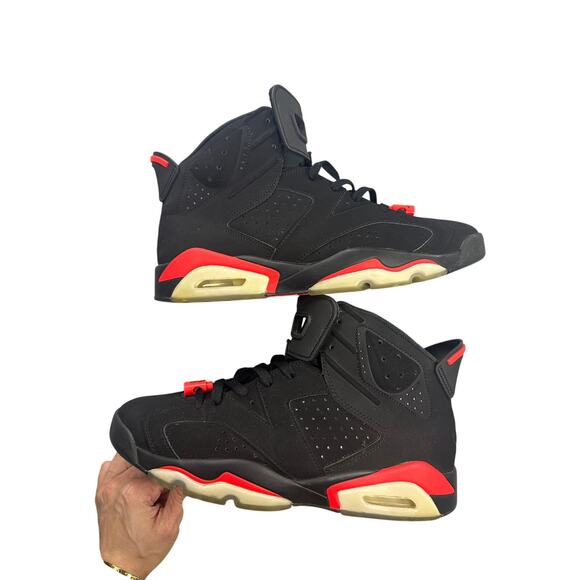 Jordan Retro 6 Infrared Basketball Sneaker Black Nubuck Sporty Streetwear main image 6